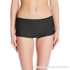 All American Women's Boy Leg Brief Bikini Bottom Black B01N0OAMFV